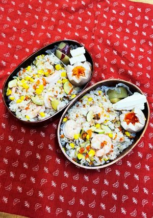 えびバター炒めし弁当-レシピのメイン写真