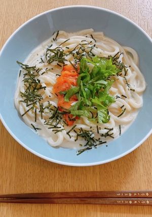 簡単すぎな激うまめんたい豆乳うどん-レシピのメイン写真