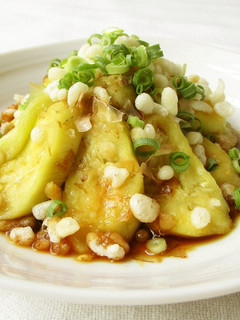 レンジで簡単しょうがポン酢のナス天もどき-レシピのメイン写真
