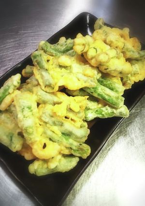 インゲンの天麩羅❨(@≧↺≦@)❩-レシピのメイン写真
