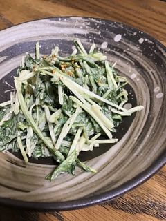 水菜のごま梅マヨネーズ和え-レシピのメイン写真