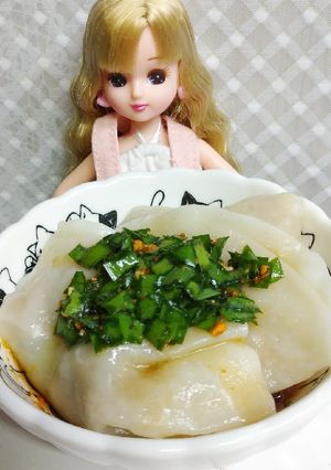 リカちゃん♡ニラだれ水餃子-レシピのメイン写真