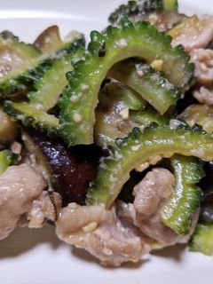 豚こま肉となすとゴーヤのみそ炒め-レシピのメイン写真