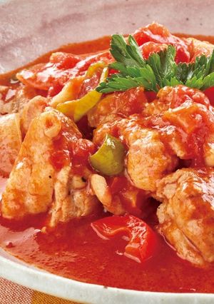 【使いきり】チキンとトマト缶の煮込み-レシピのメイン写真