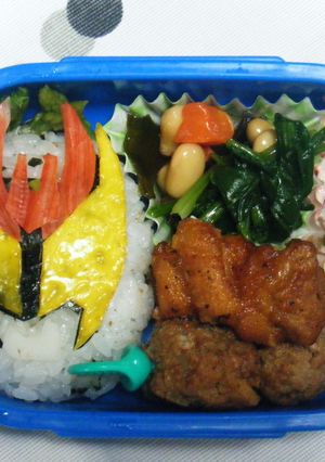 キャラ弁☆仮面ライダーキバ-レシピのメイン写真