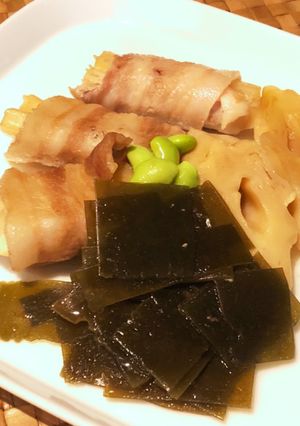 豚バラちくわぶ巻きと昆布のすき煮-レシピのメイン写真
