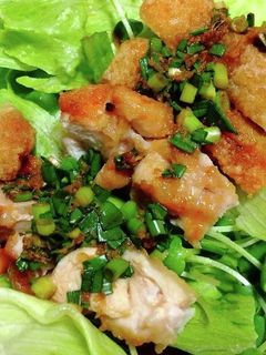 揚げ鶏の甘酢ネギソースがけ-レシピのメイン写真