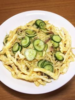 きゅうりとみょうがの冷製パスタ-レシピのメイン写真