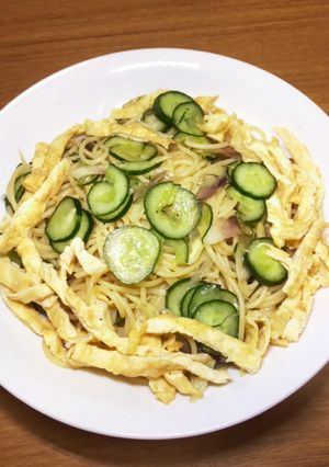 きゅうりとみょうがの冷製パスタ-レシピのメイン写真
