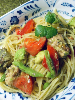 サバ缶とアボカドの冷製パスタ-レシピのメイン写真