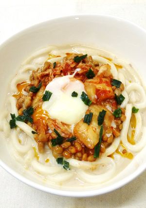 れんこん×発酵食品でピリ辛濃厚豆乳うどん-レシピのメイン写真