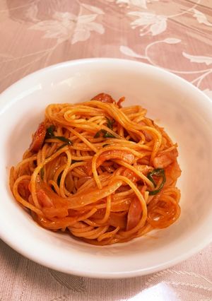 サラダパスタでチャッチャと作るナポリタン-レシピのメイン写真