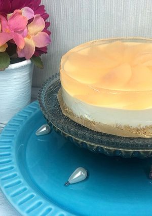 桃ゼリーとヨーグルトムースのケーキ-レシピのメイン写真
