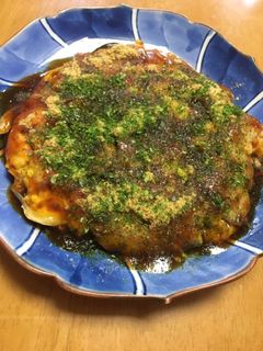 ふわとろ☆山芋で小麦粉なしのお好み焼き風-レシピのメイン写真