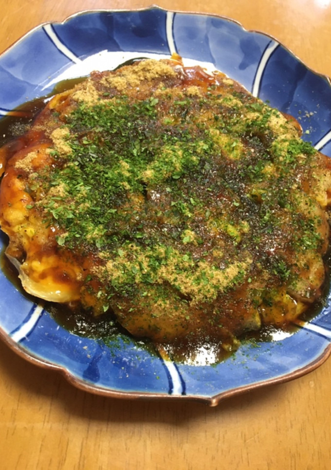 ふわとろ☆山芋で小麦粉なしのお好み焼き風-レシピのメイン写真