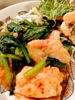 旬の白身魚と小松菜のあんかけ炒め-レシピのメイン写真