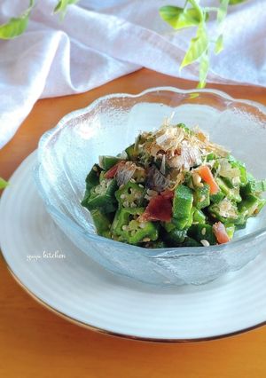 レンジで簡単☆オクラの梅おかか和え。-レシピのメイン写真
