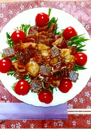 あんこうとしいたけのにんにく炒め-レシピのメイン写真
