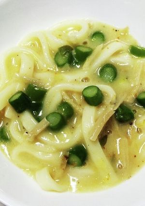 犬ご飯　エビのクリームうどん-レシピのメイン写真