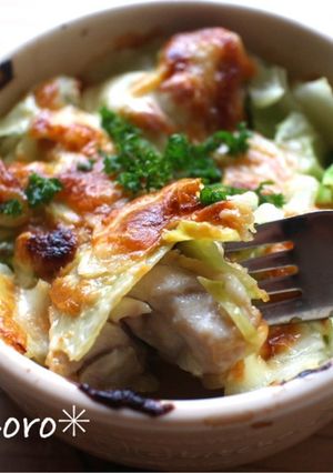 mキャベツと鶏の味噌マヨチーズ焼き-レシピのメイン写真