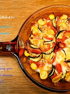 映える☀️夏野菜とモッツァレラのグラタン-レシピのメイン写真