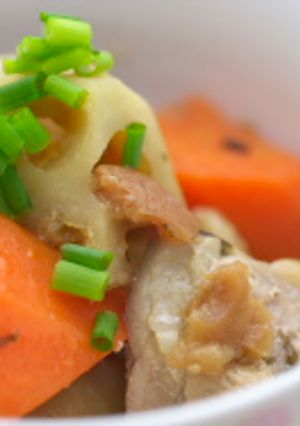 レンコンと鶏肉の梅煮-レシピのメイン写真