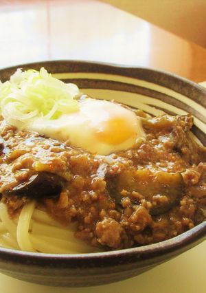 〖 ピリ辛 麻婆茄子うどん 〗-レシピのメイン写真