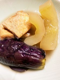 揚げナスと太きゅうりと厚揚の煮物-レシピのメイン写真