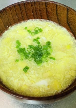 3分で出来る＊コーンと卵の和風スープ-レシピのメイン写真
