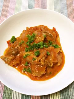 チキンとマッシュルームのトマト煮込み-レシピのメイン写真