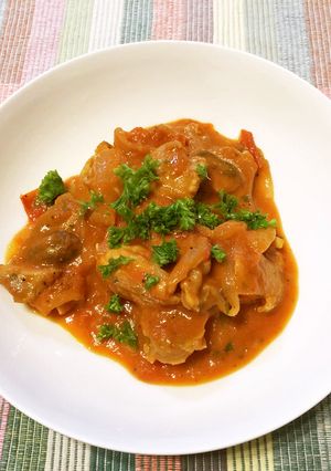 チキンとマッシュルームのトマト煮込み-レシピのメイン写真