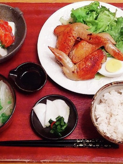 夕飯 鳥手羽クレイジーソルト焼き 献立-レシピのメイン写真
