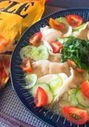 低糖質餃子の夏の冷や汁アレンジレシピ-レシピのメイン写真