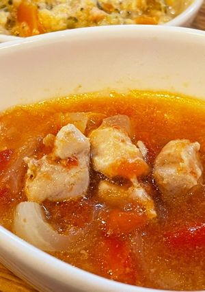 離乳食に簡単炊飯器で鶏もも肉のトマト煮-レシピのメイン写真