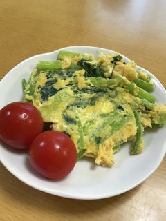 青菜の卵とじ-レシピのメイン写真