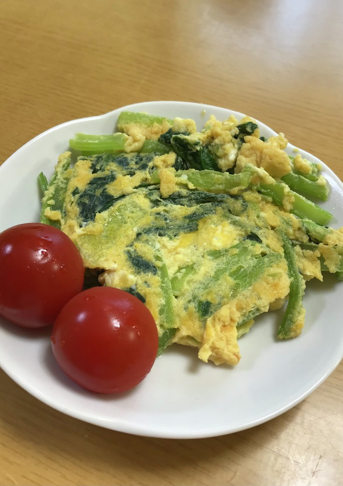 青菜の卵とじ-レシピのメイン写真