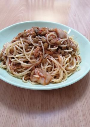 冷製キムチ納豆パスタ-レシピのメイン写真