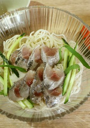 マイワシの酢漬けのせ蕎麦-レシピのメイン写真