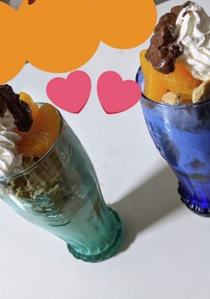 みかんとクッキーとチョコレートのパフェ-レシピのメイン写真