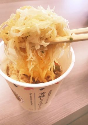 感想求む！カップラーメン＋千キャベ！-レシピのメイン写真