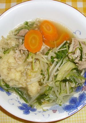 塩そぼろはんぺん団子入りちゃんこ鍋-レシピのメイン写真