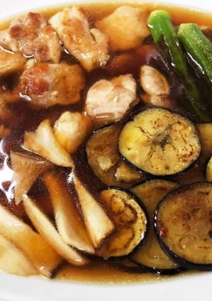 鶏肉と野菜の麺つゆ漬け　調味料麺つゆだけ-レシピのメイン写真