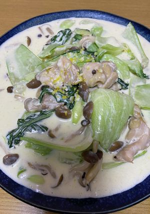 青梗菜とチキンのレモンクリーム煮❤️-レシピのメイン写真