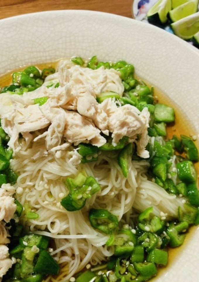 栗原はるみ風♪刻みオクラの冷やしそうめん-レシピのメイン写真