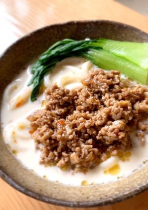肉みそ豆乳坦々うどん-レシピのメイン写真