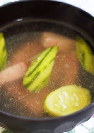 焼豚と胡瓜の中華風スープ-レシピのメイン写真