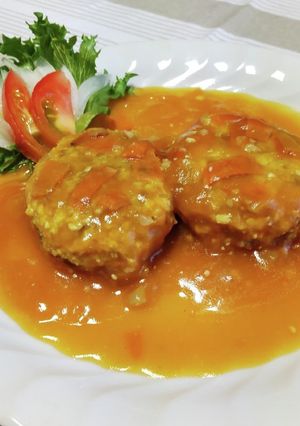 ベジソースで豆腐ハンバーグ【ヴィーガン】-レシピのメイン写真