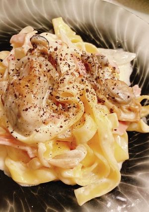 牡蠣のクリームフェトチーネ-レシピのメイン写真