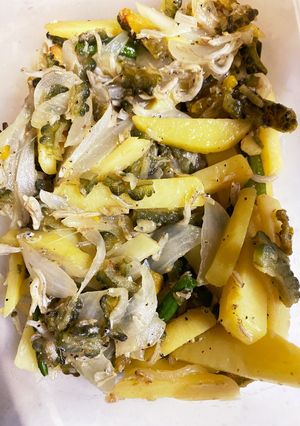 ゴーヤとじゃがいもとしらすの野菜炒め-レシピのメイン写真