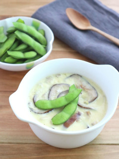 ひんやり♪枝豆と干し椎茸の冷製茶碗蒸し-レシピのメイン写真